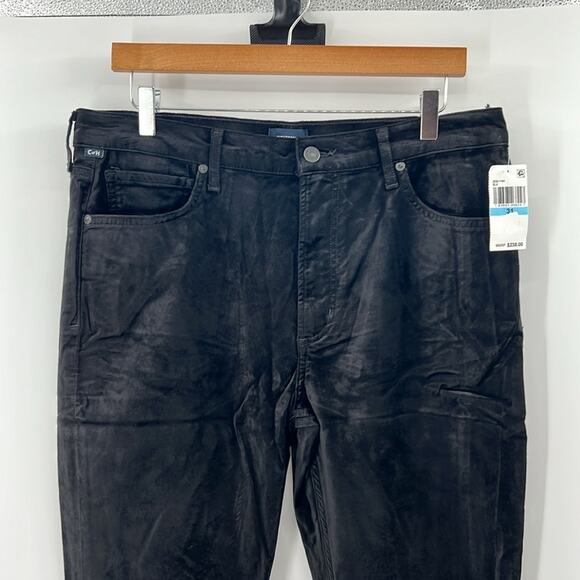 Citizens of Humanity Isola Cropped Velvet Boot Jeans - Black - 31 - NWT - Picture 2 of 10